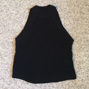 High Neck Sleeveless Sweater