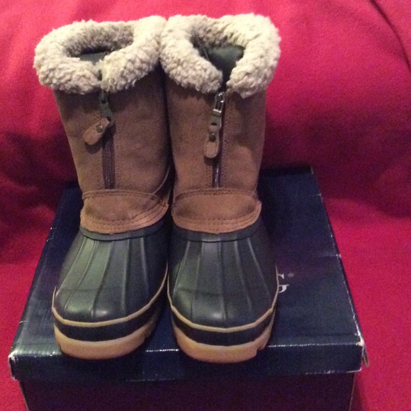 London Fog Wintry Boots - Tan/Navy