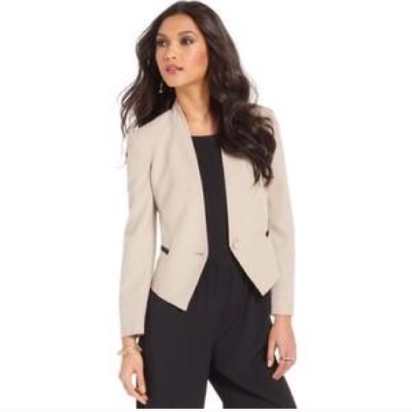 Rachel Roy Ponte Collarless Blazer