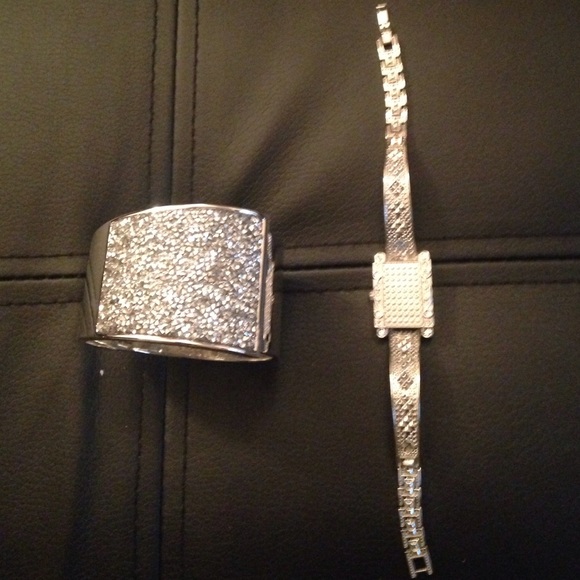 Charter club stainless steel watch and bracelet