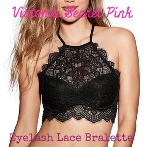 Victoria Secret PINK Eyelash Lace Bralette Large