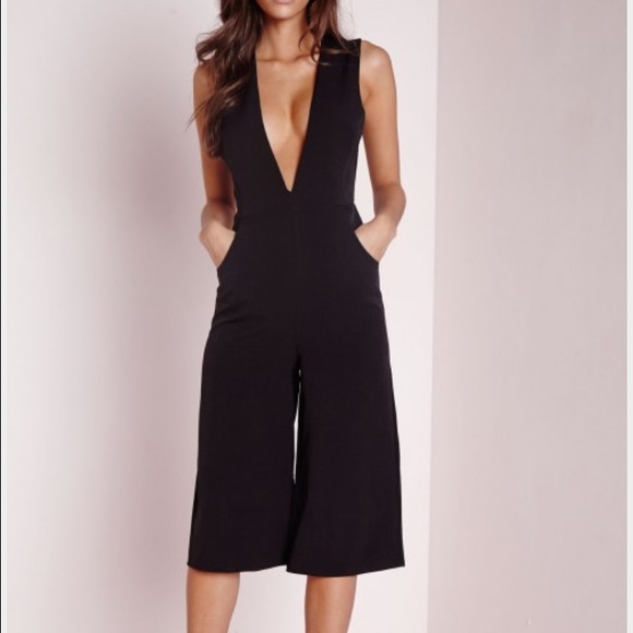 Pants - Express Deep V-Neck Jumpsuit
