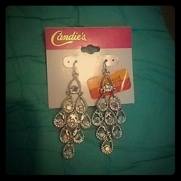 Silver long earrings