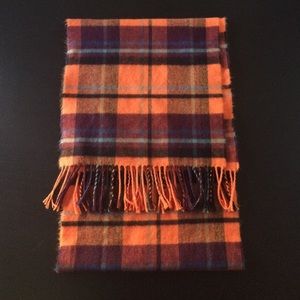 Orange & purple plaid scarf