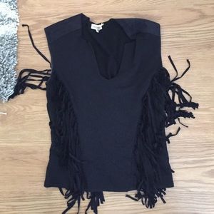 Suede fringe top! Very trendy