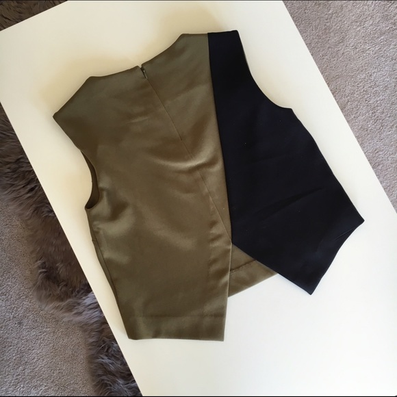 Bar III Tops - Bar III Khaki & Black Color Block Top Bar III Tops - Bar III Khaki & Black Color Block Top