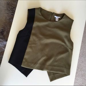Bar III Tops - Bar III Khaki & Black Color Block Top Bar III Tops - Bar III Khaki & Black Color Block Top