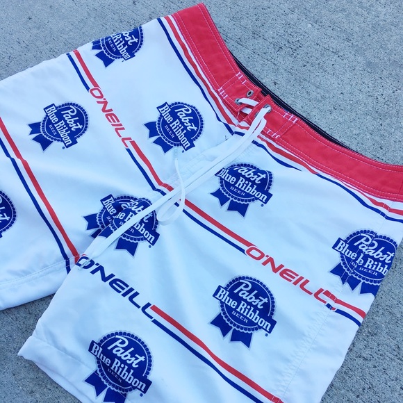 pabst blue ribbon swim trunks
