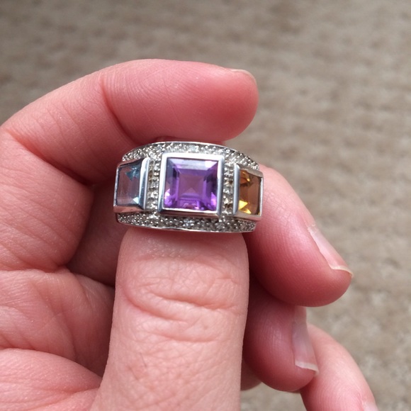 Multi gem size 6 women's ring