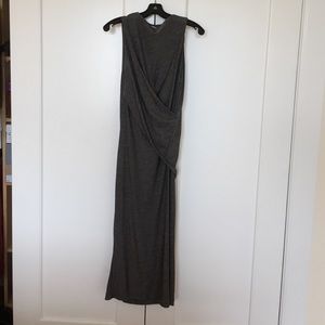 T by Alexander Wang gray stretch twist modal dress