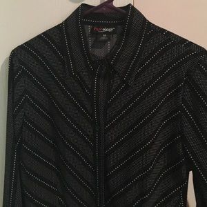 Flattering black dress shirt