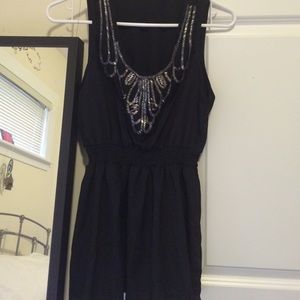 Forever 21 black sparkley tank blouse