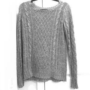 Dark Heather Cable Sweater