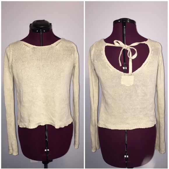 Off-white sweater w/tie in back, Urban Outfitters