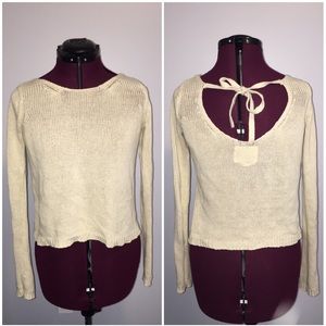 Off-white sweater w/tie in back, Urban Outfitters