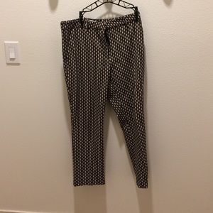 H&M black, white, and tan pants