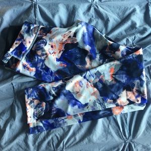 Peach purple and gray Adidas Climalite Leggings