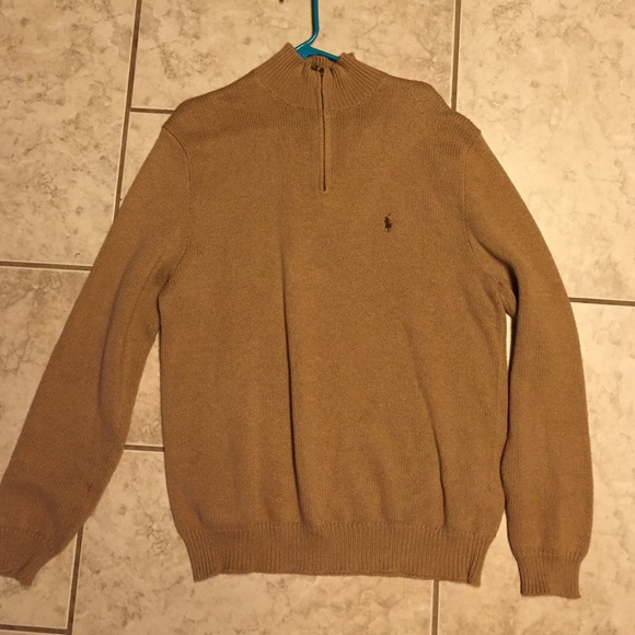 Men's Polo Ralph Lauren khaki zip sweater