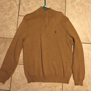 Men's Polo Ralph Lauren khaki zip sweater