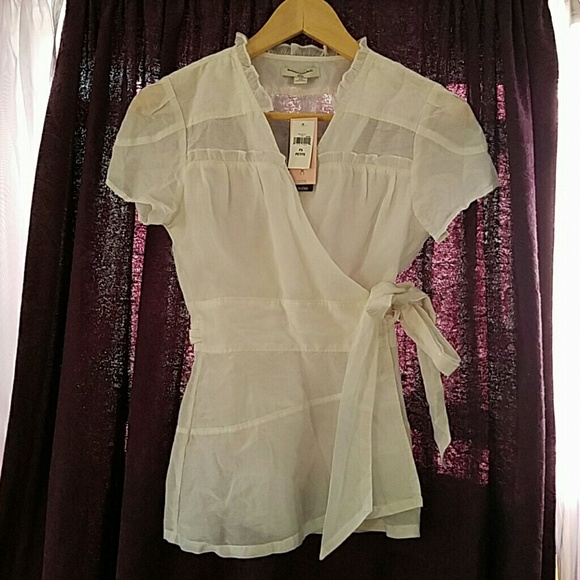 White Satin blend blouse