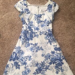 Blue and White Floral dress