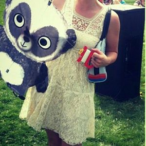 Cream colored lace summer dress