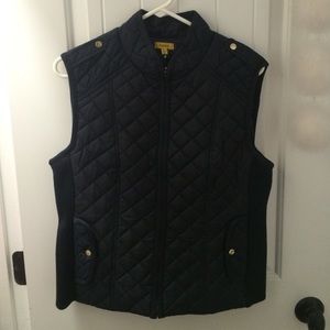 Navy quilted vest