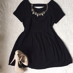 F21 black babydoll dress