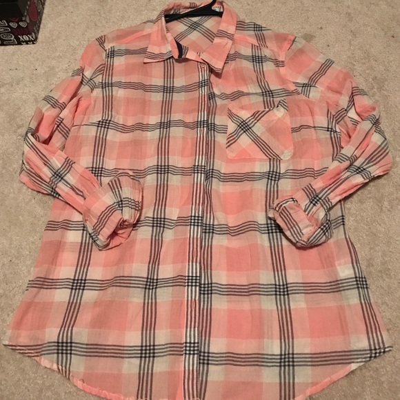 Maurices Peach Plaid