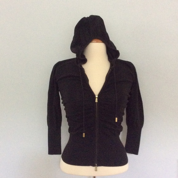 Express black shimmer hoodie