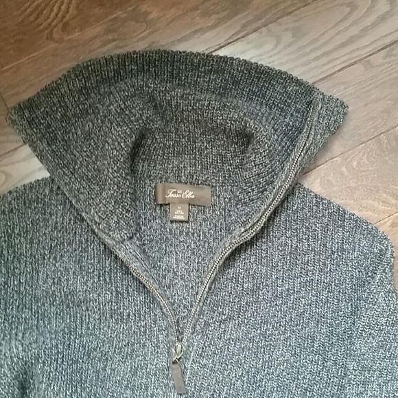 Charcoal grey zip up sweater