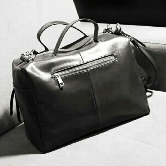 Vegan Leather & Suede Carry-all Bag - Picture 2 of 4