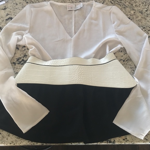 Black & White Peplum