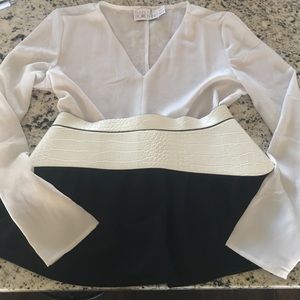 Black & White Peplum
