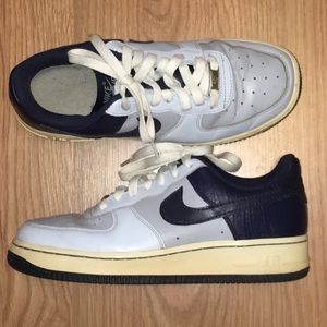 NIKE Air Force 1 Low Blue Alligator Sneakers 8