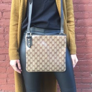 Gucci Monogrammed Coated Canvas Messenger