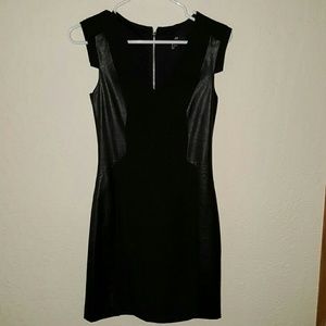 Black and pleather H&M dress