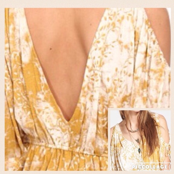 Free People cold shoulder & open back top