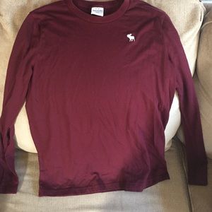 Abercrombie kids maroon long sleeve shirt.