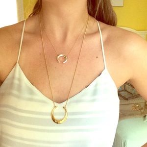 Stella&Dot Double Horn and Luna pendant necklaces
