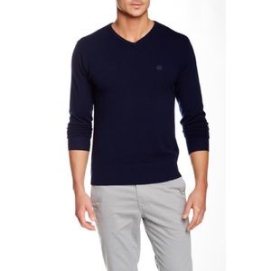 AG Green Label Lakeside Wool Blend V-Neck Sweater