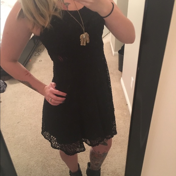 Cute little black, lace dress. ❤️