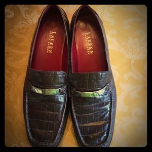 Ralph Lauren Veronique Leather Brown Loafers