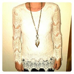 Hippy chic lace top