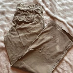 Size 12 khaki pants.