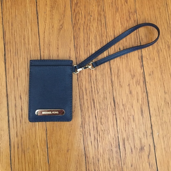 Michael Kors Navy Leather Wrislet