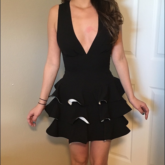 Bcbg black and white dress