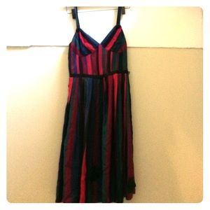 Marc Jacobs multi-color striped sleeveless dress
