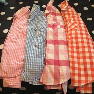 Lot of American Eagle plaid shirts
