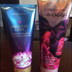 Bath and Body Works and Victoria's Secret lotions